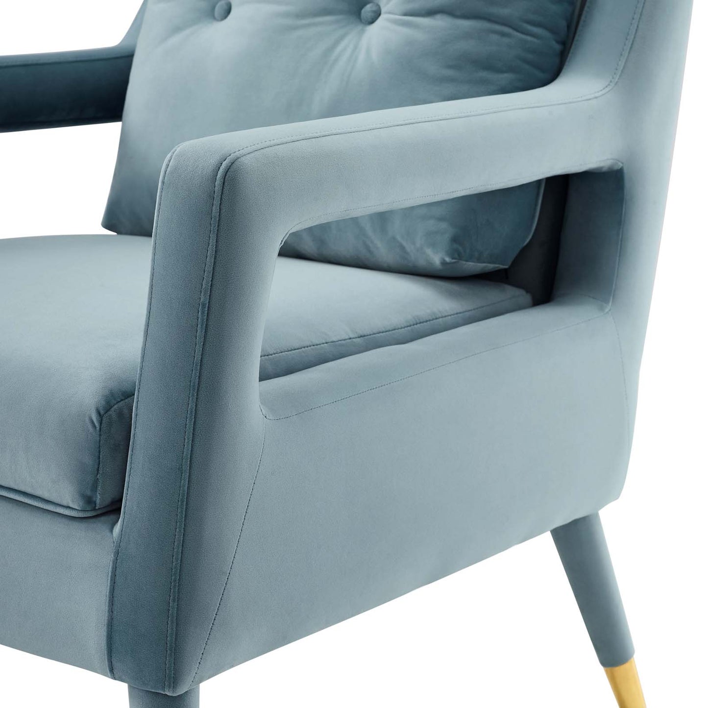 Premise Armchair Performance Velvet Set of 2, Velvet, Light Blue, 20044