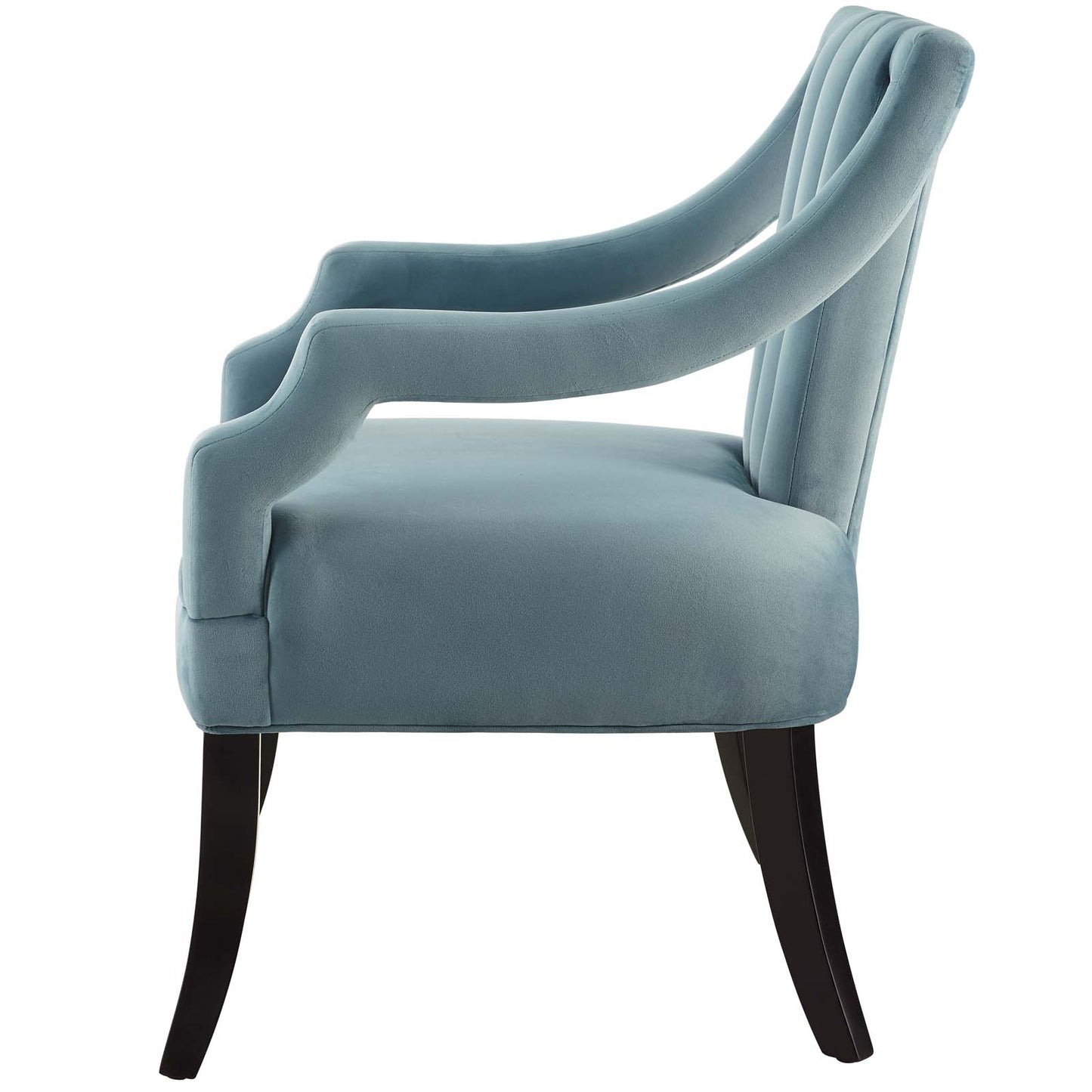 Harken Accent Chair Performance Velvet Set of 2, Velvet, Light Blue, 20048