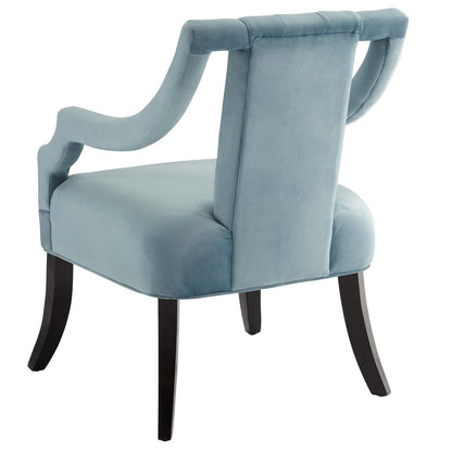 Harken Accent Chair Performance Velvet Set of 2, Velvet, Light Blue, 20048