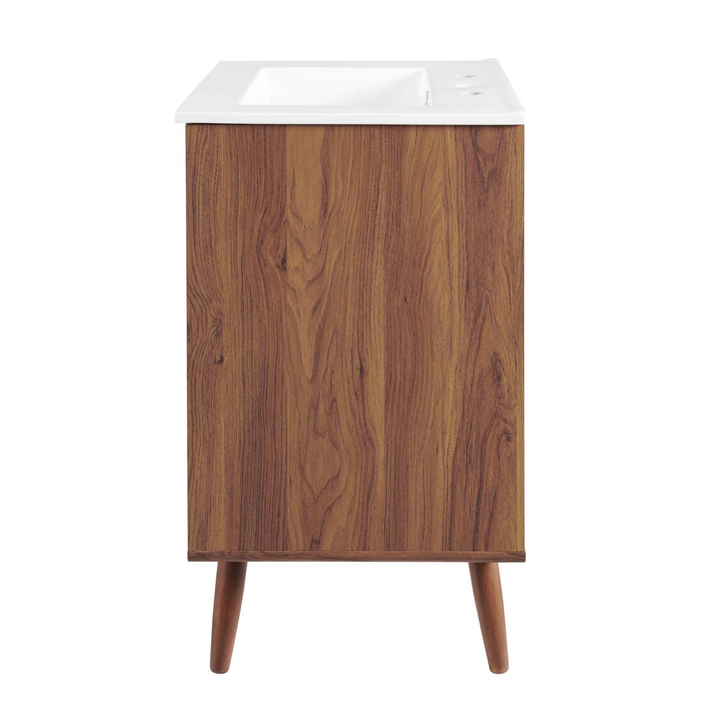 Transmit 24" Bathroom Vanity, Wood, Brown Walnut White, 20056