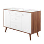 Transmit 48" Single Sink Bathroom Vanity, Wood, Brown Walnut White, 20062