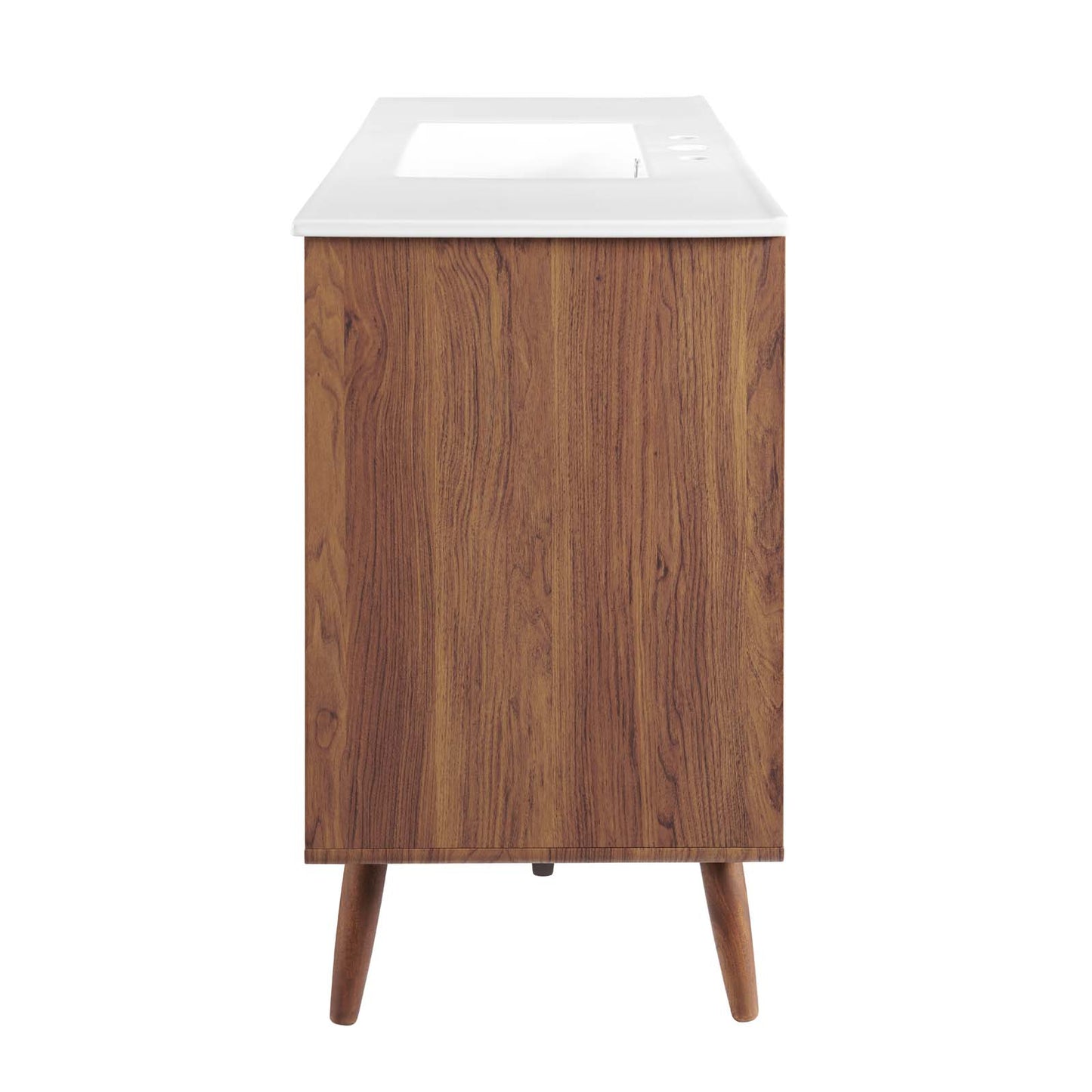 Transmit 48" Single Sink Bathroom Vanity, Wood, Brown Walnut White, 20062
