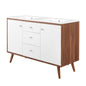 Transmit 48" Double Sink Bathroom Vanity, Wood, Brown Walnut White, 20064