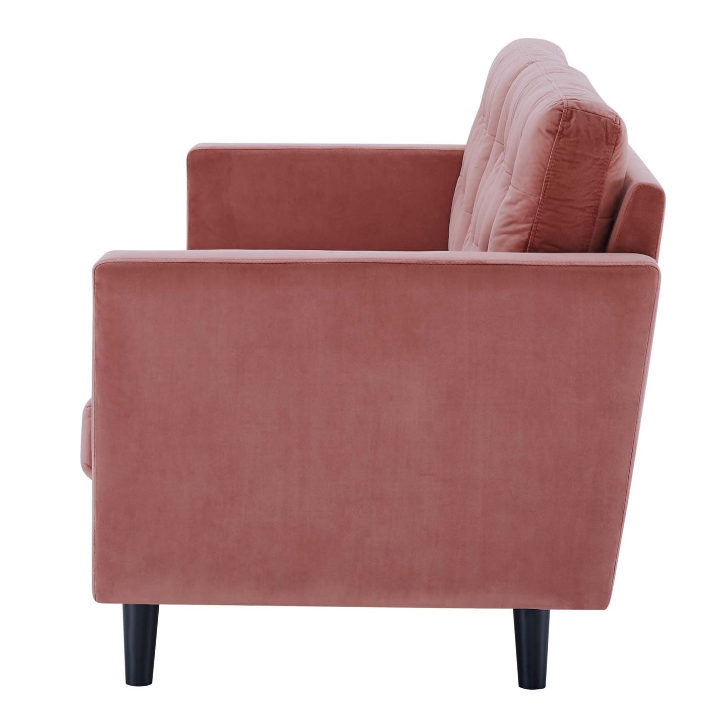 Exalt Tufted Performance Velvet Sofa, Velvet, Pink, 23141