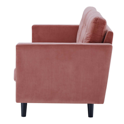 Exalt Tufted Performance Velvet Sofa, Velvet, Pink, 23141