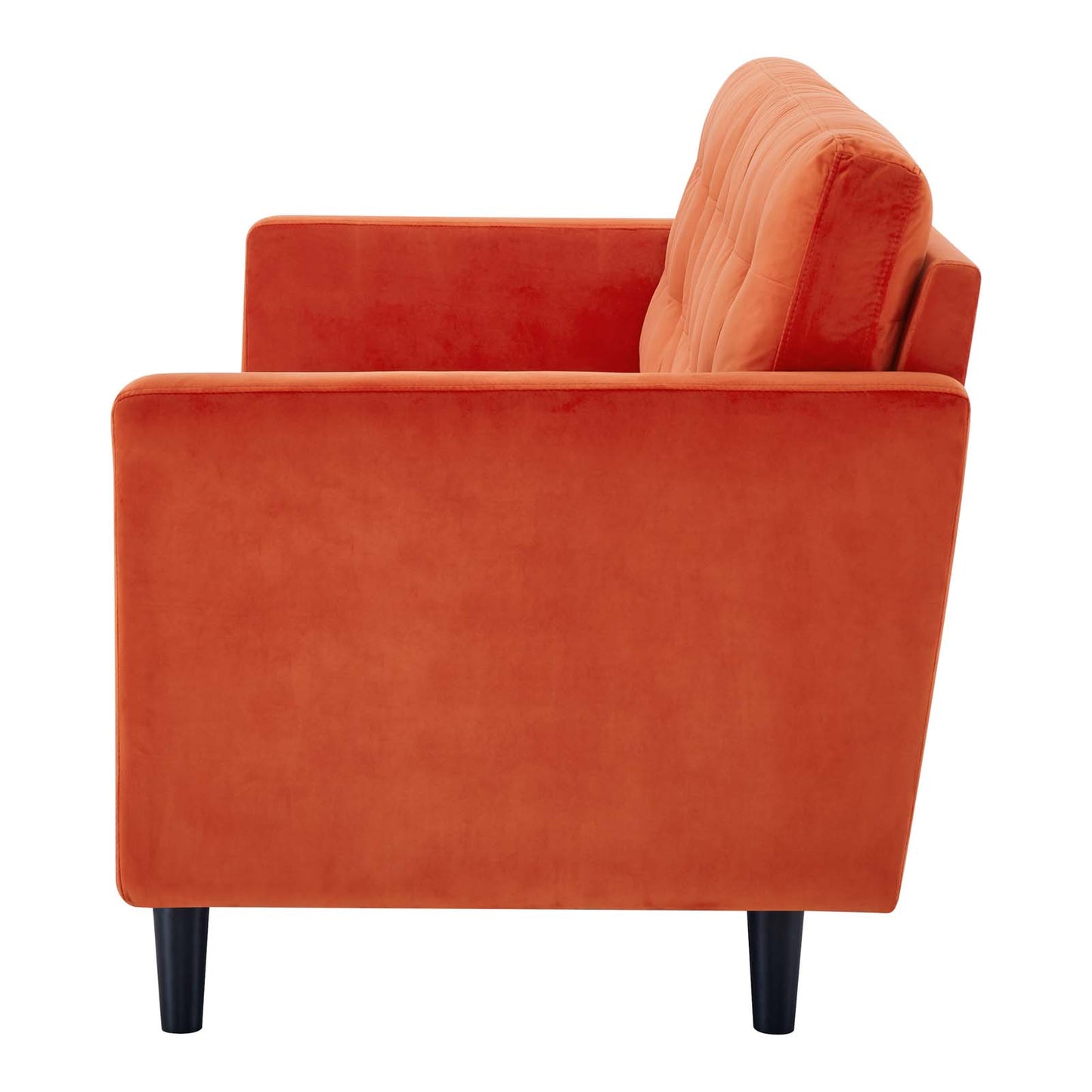 Exalt Tufted Performance Velvet Sofa, Velvet, Orange, 23144