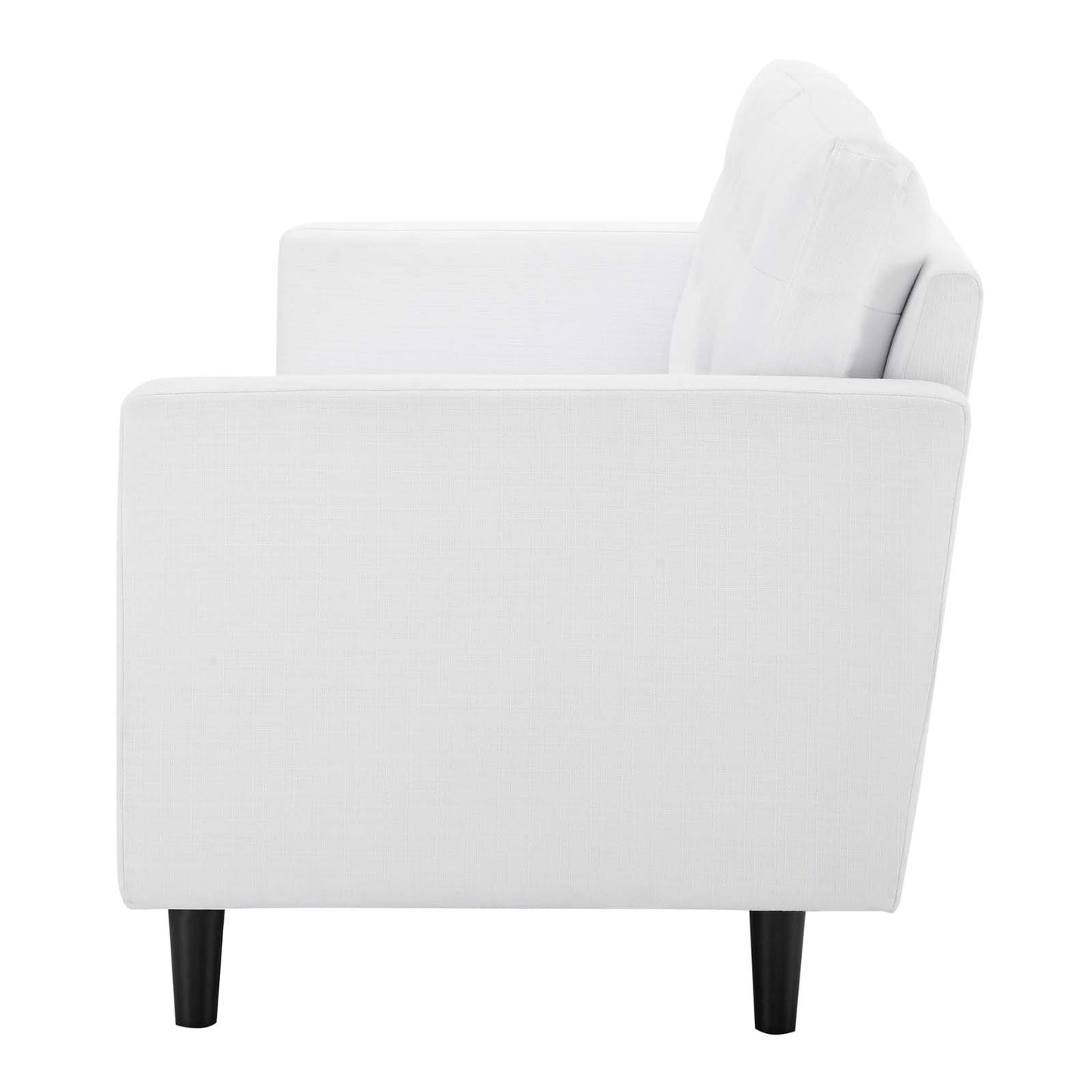 Exalt Tufted Fabric Sofa, Fabric, White, 23149