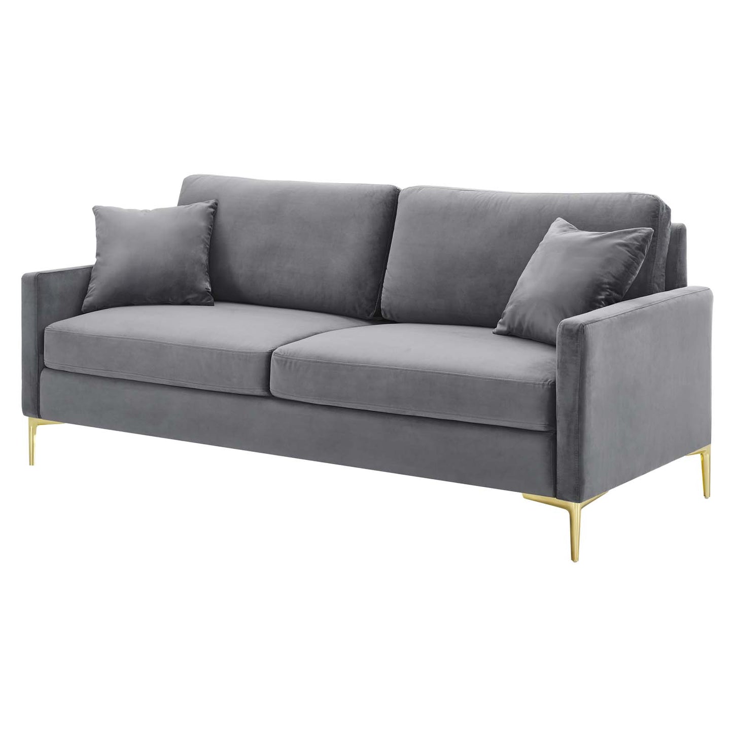 Juliana Performance Velvet Sofa, Velvet, Grey Gray, 20068