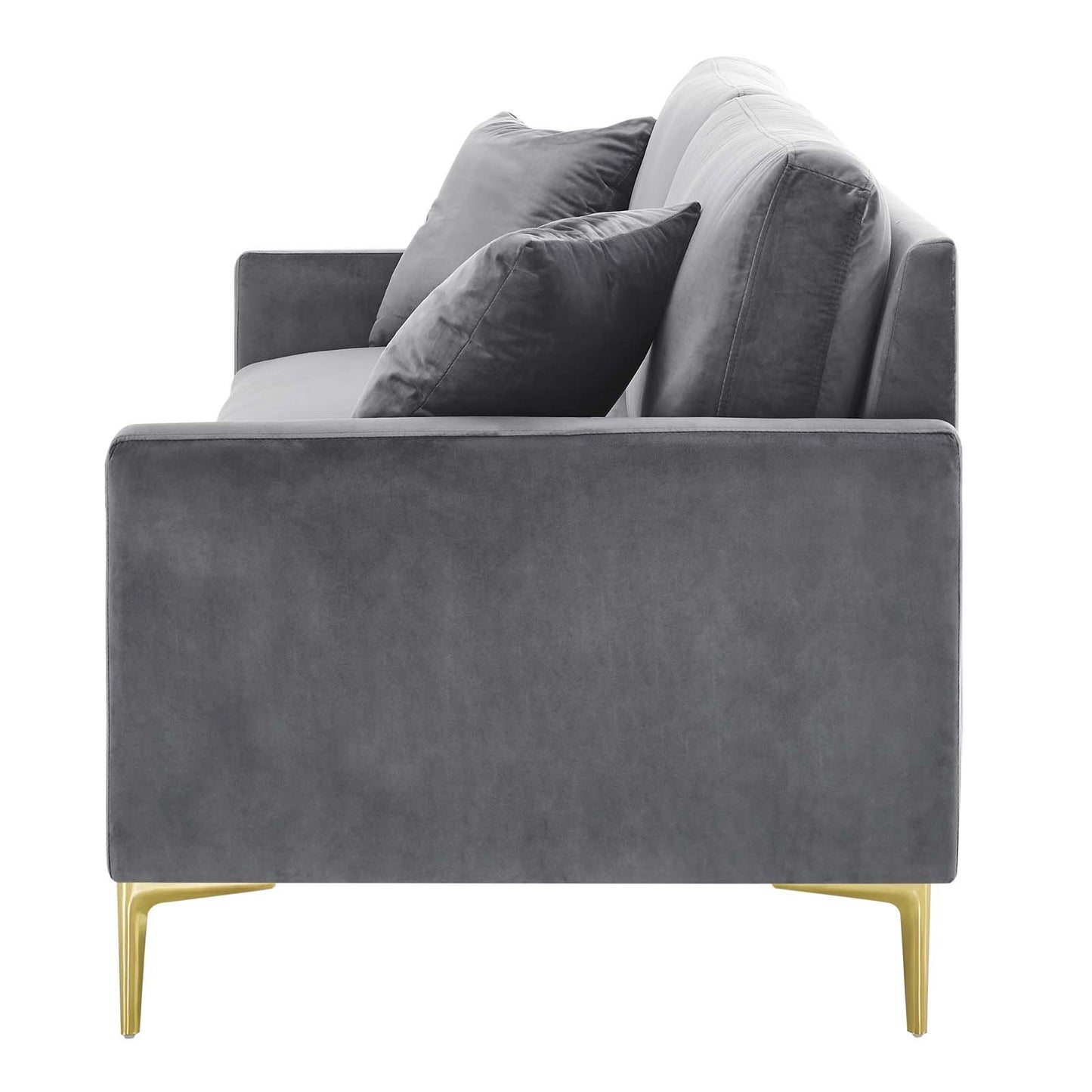 Juliana Performance Velvet Sofa, Velvet, Grey Gray, 20068