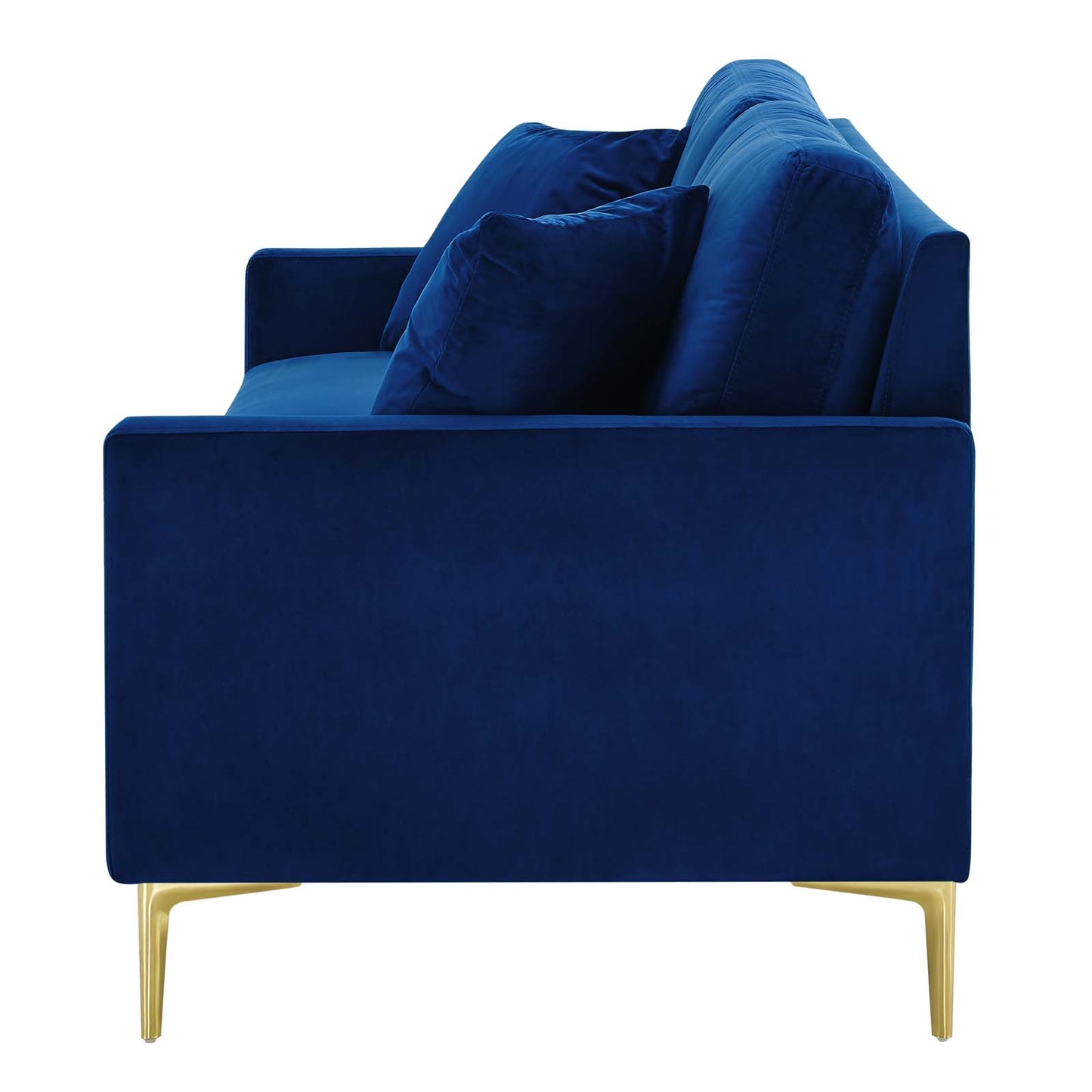 Juliana Performance Velvet Sofa, Velvet, Blue Navy, 20069