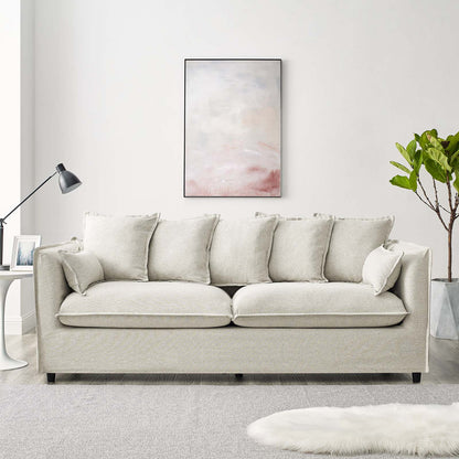 Avalon Slipcover Fabric Sofa, Fabric, Beige, 20073