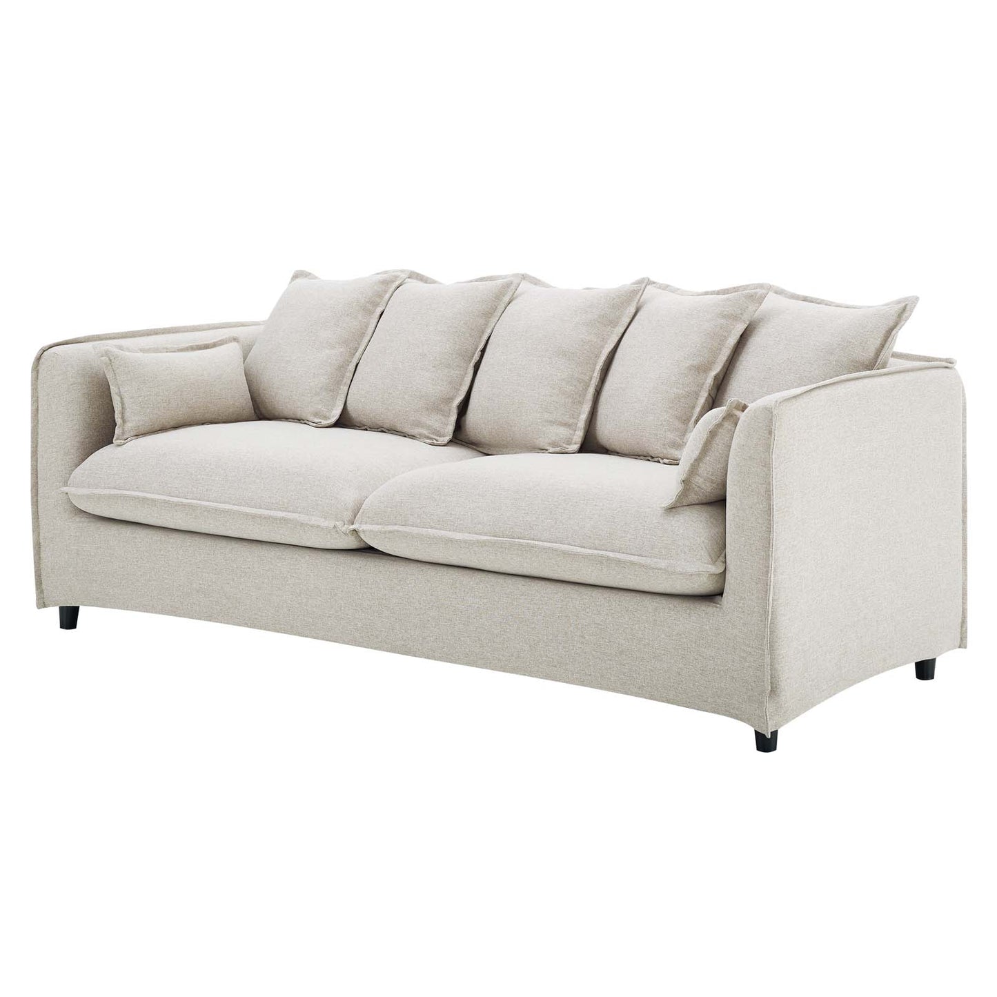 Avalon Slipcover Fabric Sofa, Fabric, Beige, 20073