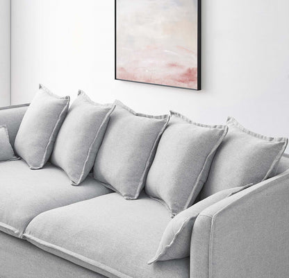 Avalon Slipcover Fabric Sofa, Fabric, Light Grey Gray, 20074