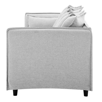 Avalon Slipcover Fabric Sofa, Fabric, Light Grey Gray, 20074