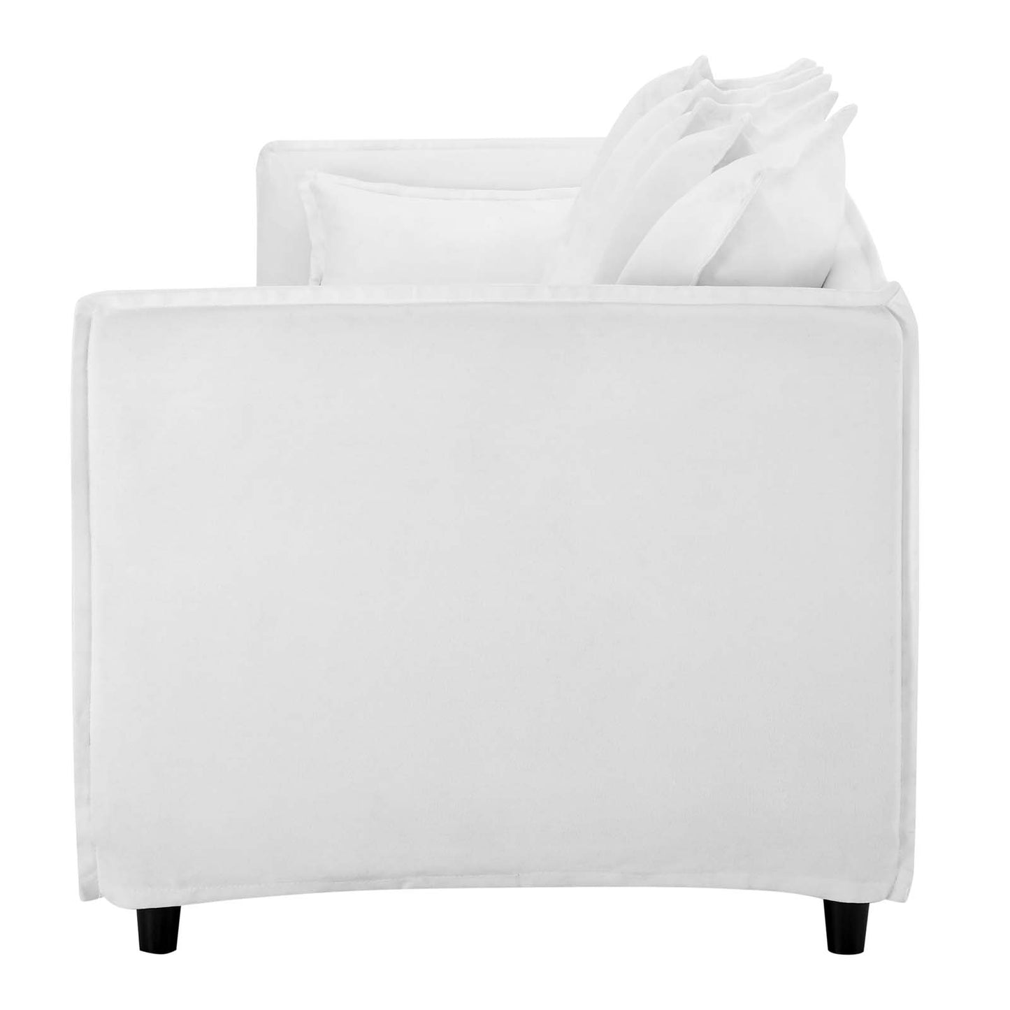 Avalon Slipcover Fabric Sofa, Fabric, White, 20075