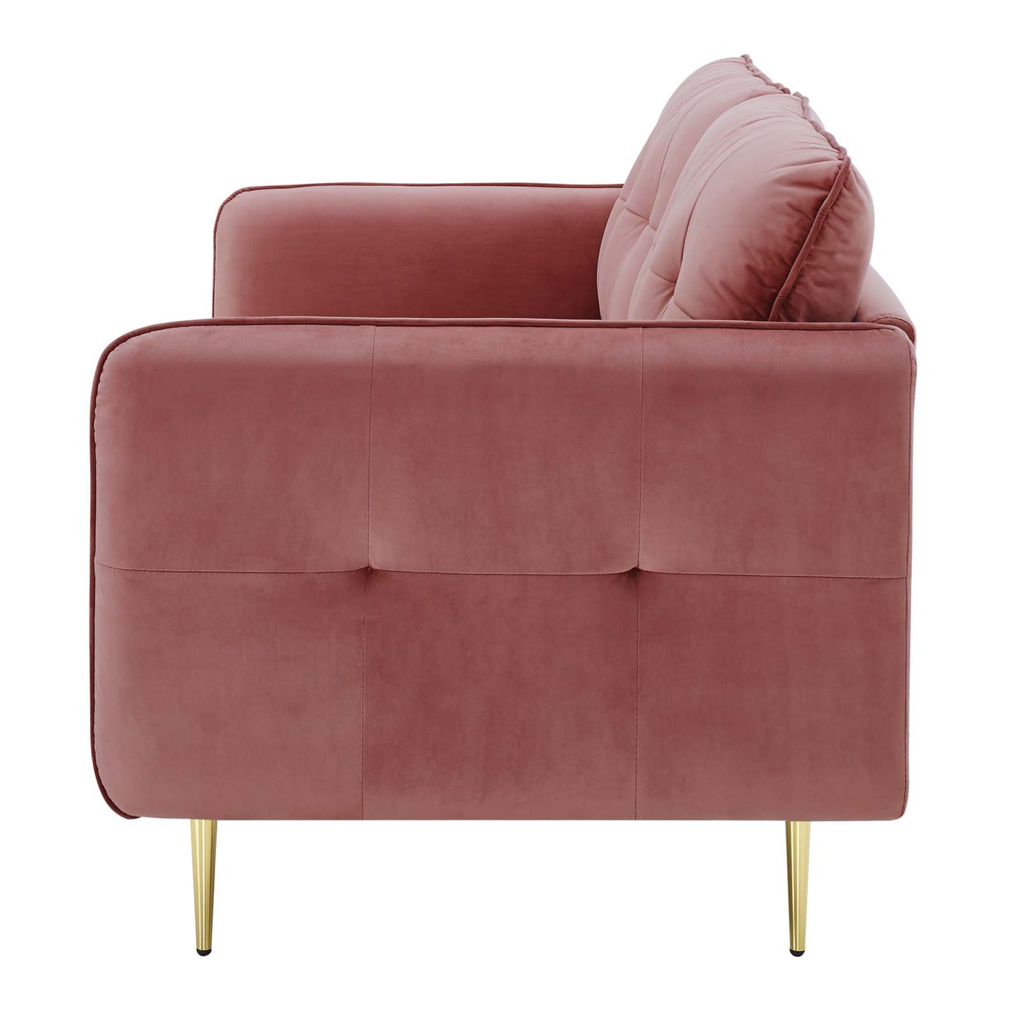 Cameron Tufted Performance Velvet Sofa, Velvet, Pink, 20076