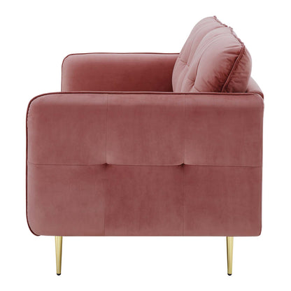 Cameron Tufted Performance Velvet Sofa, Velvet, Pink, 20076