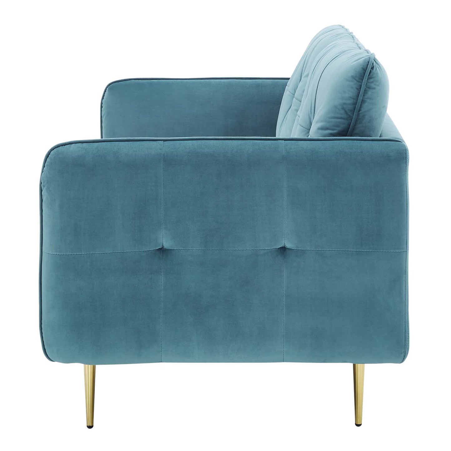 Cameron Tufted Performance Velvet Sofa, Velvet, Blue, 20078