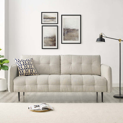 Cameron Tufted Fabric Sofa, Fabric, Beige, 20079