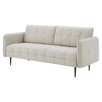 Cameron Tufted Fabric Sofa, Fabric, Beige, 20079