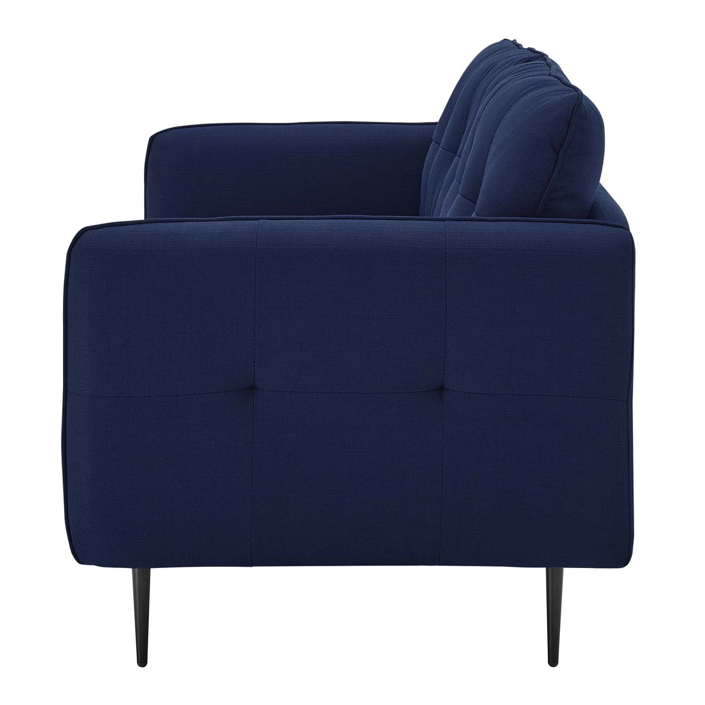Cameron Tufted Fabric Sofa, Fabric, Dark Blue, 20082