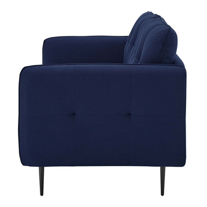 Cameron Tufted Fabric Sofa, Fabric, Dark Blue, 20082