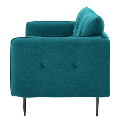 Cameron Tufted Fabric Sofa, Fabric, Teal Blue, 20083