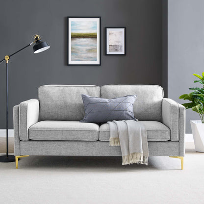 Kaiya Fabric Sofa, Fabric, Light Grey Gray, 20091