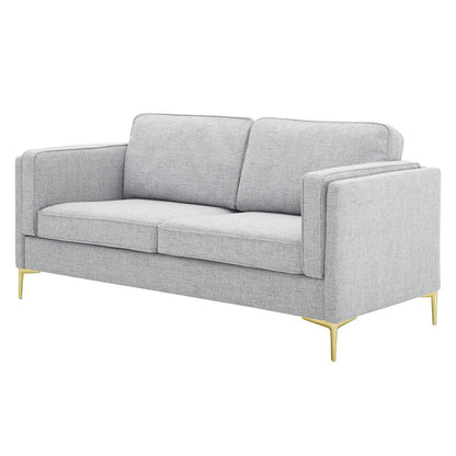 Kaiya Fabric Sofa, Fabric, Light Grey Gray, 20091
