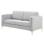 Kaiya Fabric Sofa, Fabric, Light Grey Gray, 20091