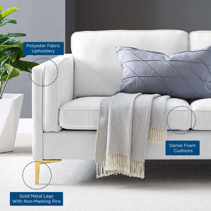 Kaiya Fabric Sofa, Fabric, White, 20092