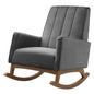 Sway Performance Velvet Rocking Chair, Velvet, Grey Gray, 20094