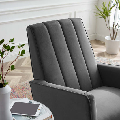 Sway Performance Velvet Rocking Chair, Velvet, Grey Gray, 20094