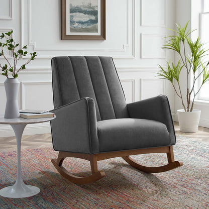 Sway Performance Velvet Rocking Chair, Velvet, Grey Gray, 20094