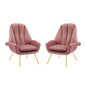 Summit Armchair Performance Velvet Set of 2, Velvet, Metal Steel, Pink, 20097