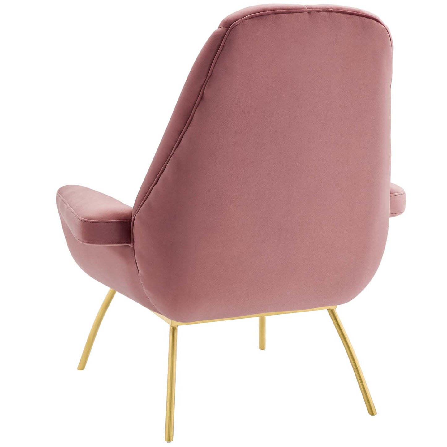 Summit Armchair Performance Velvet Set of 2, Velvet, Metal Steel, Pink, 20097