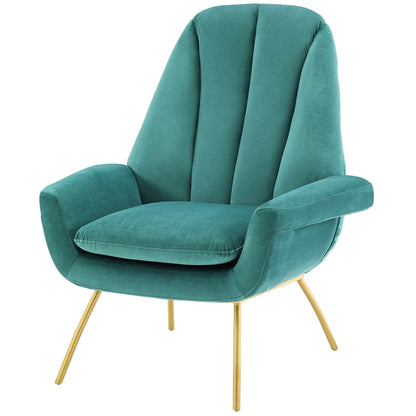 Summit Armchair Performance Velvet Set of 2, Velvet, Metal Steel, Teal Blue, 20098