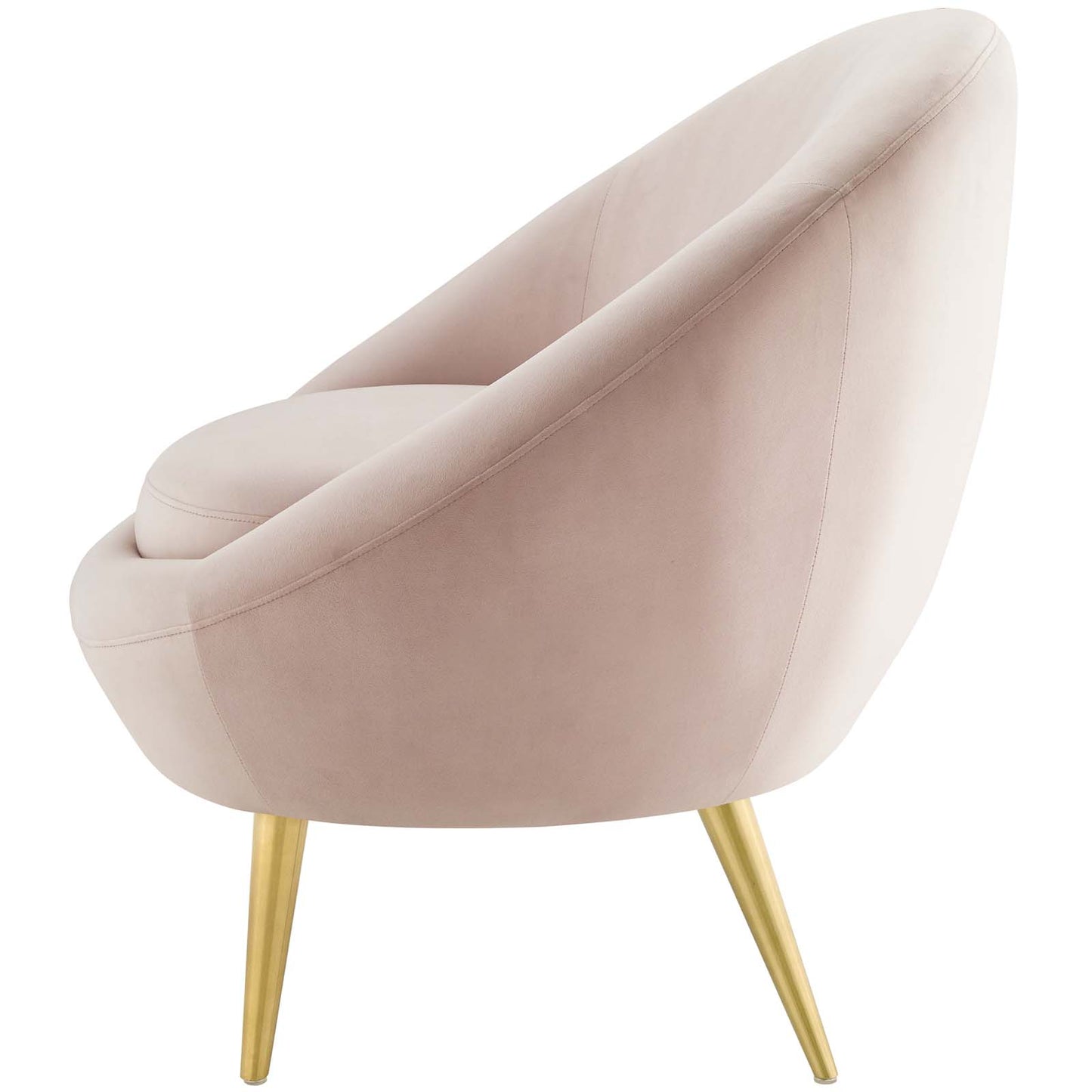 Circuit Accent Chair Performance Velvet Set of 2, Velvet, Metal Steel, Pink, 20100