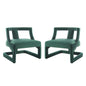 Requisite Armchair Performance Velvet Set of 2, Velvet, Green, 20101