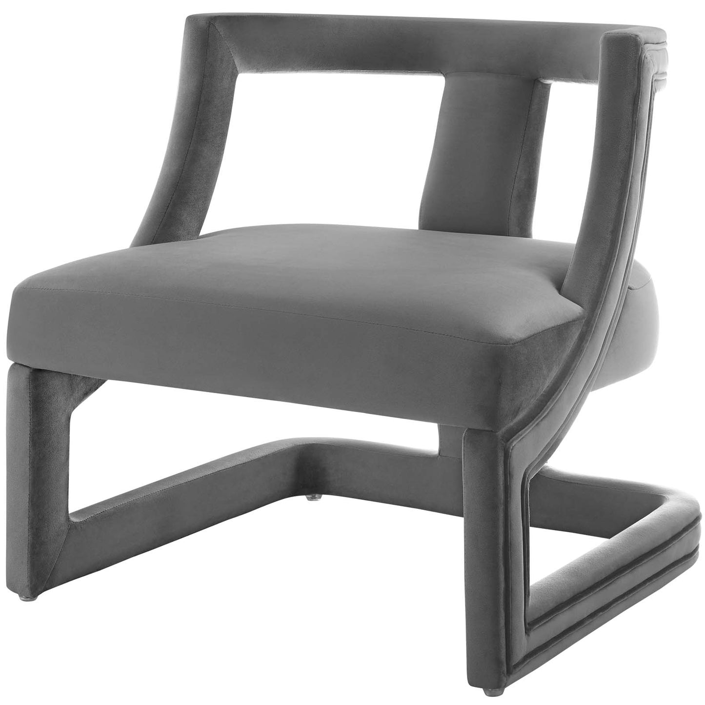 Requisite Armchair Performance Velvet Set of 2, Velvet, Grey Gray, 20102