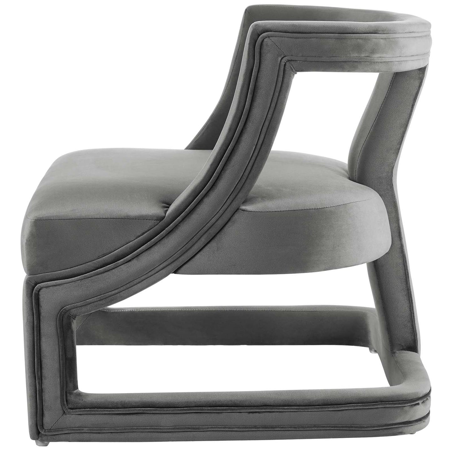 Requisite Armchair Performance Velvet Set of 2, Velvet, Grey Gray, 20102