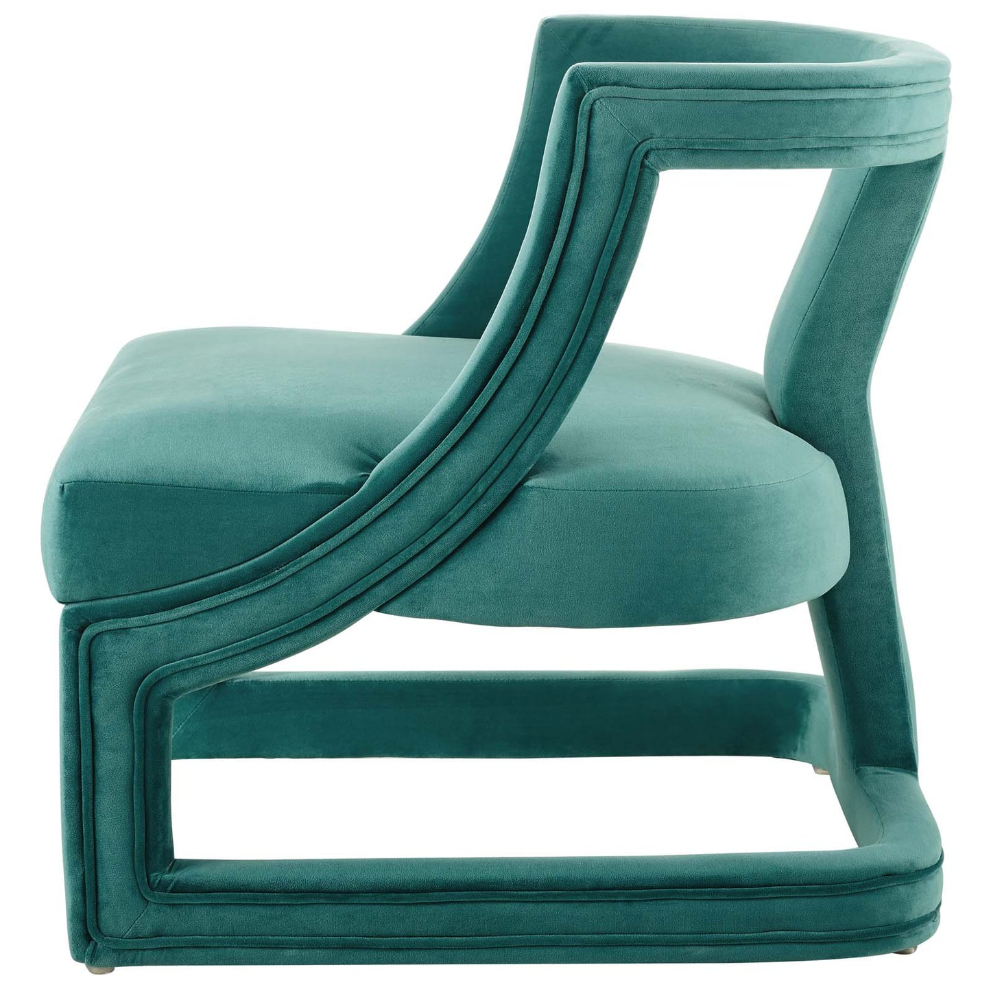 Requisite Armchair Performance Velvet Set of 2, Velvet, Teal Blue, 20103