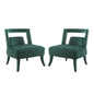 Honor Armchair Performance Velvet Set of 2, Velvet, Green, 20104