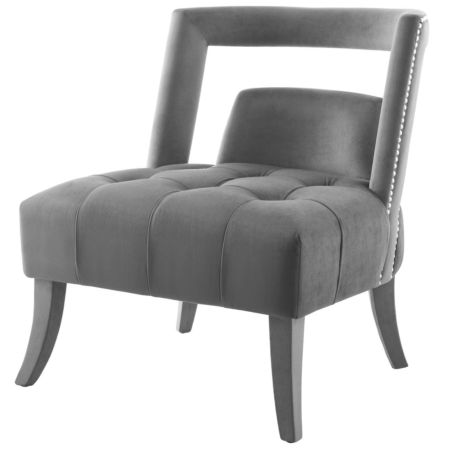 Honor Armchair Performance Velvet Set of 2, Velvet, Grey Gray, 20105
