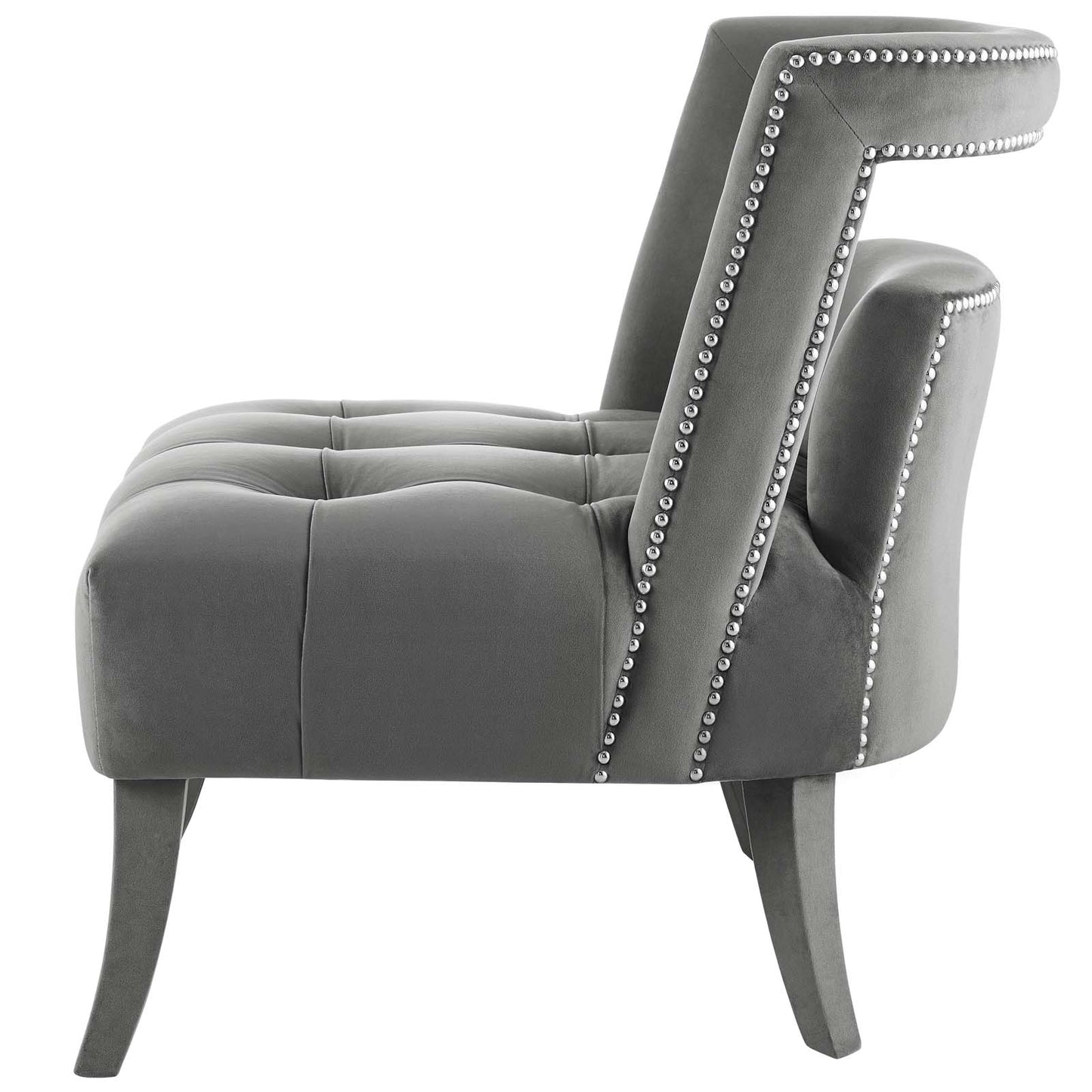 Honor Armchair Performance Velvet Set of 2, Velvet, Grey Gray, 20105