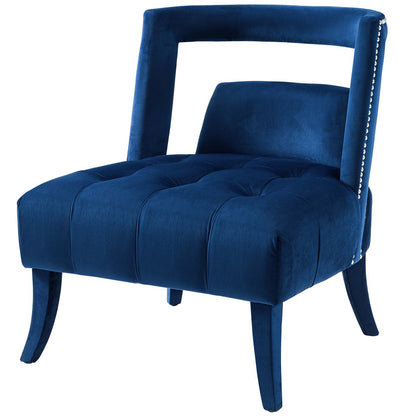 Honor Armchair Performance Velvet Set of 2, Velvet, Blue Navy, 20106
