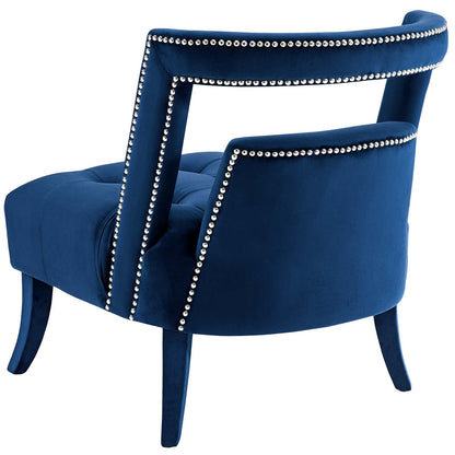 Honor Armchair Performance Velvet Set of 2, Velvet, Blue Navy, 20106