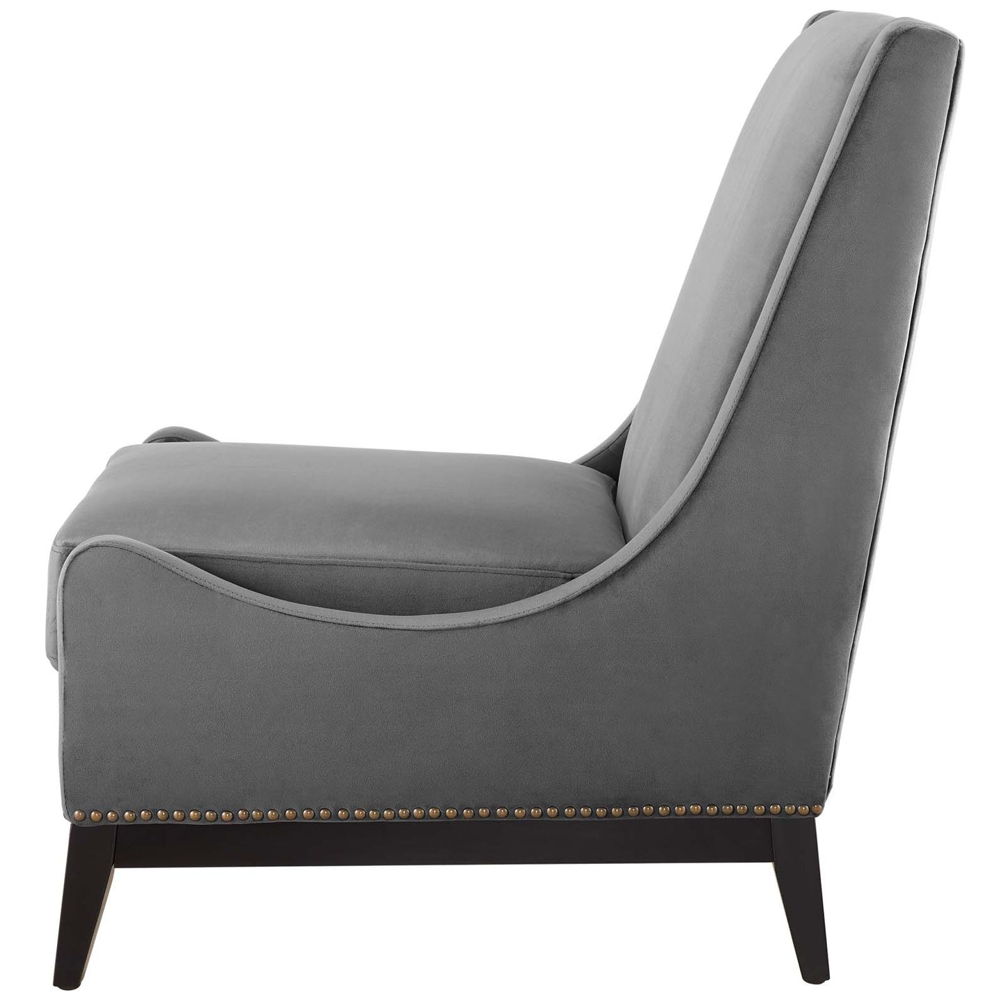 Confident Lounge Chair Upholstered Performance Velvet Set of 2, Velvet, Grey Gray, 20108