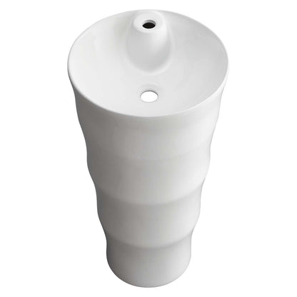 Grenada 16.5" Pedestal Bathroom Sink, Ceramic, White, 20120