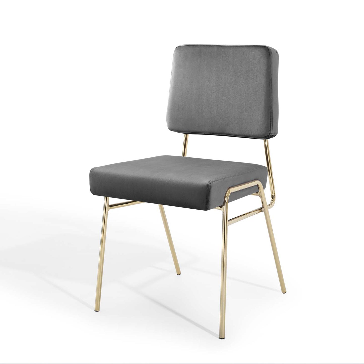 Craft Dining Side Chair Performance Velvet Set of 2, Velvet, Gold Grey Gray, 20148